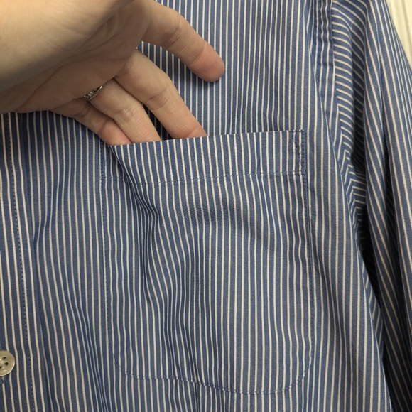 CHAPS Slim fit Striped Button-Down Dress Shirt, Sz. 34/35 MEDIUM - Picture 6 of 7